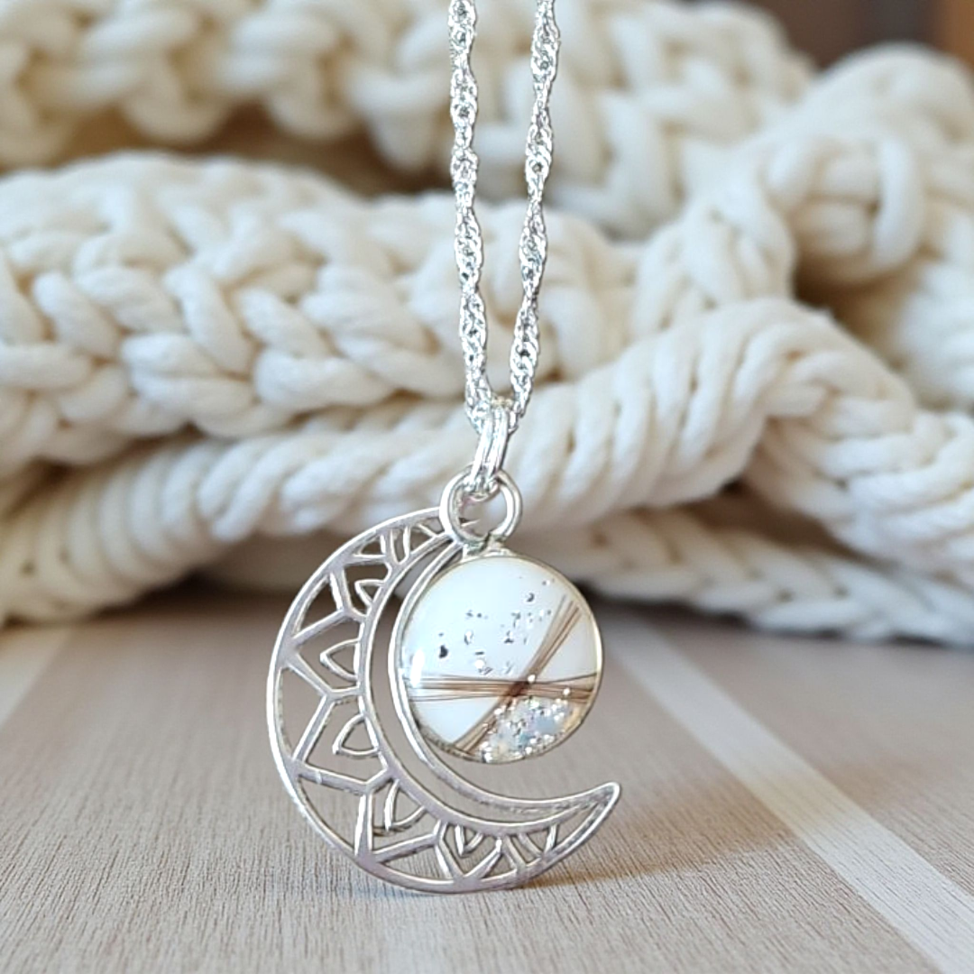 Pendentif lune - Pendentifs - Bijou ambre et argent Pendentif lune - Pendentifs - Bijou ambre et argent