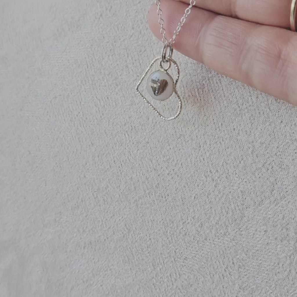 Pendentif coeur diamanté