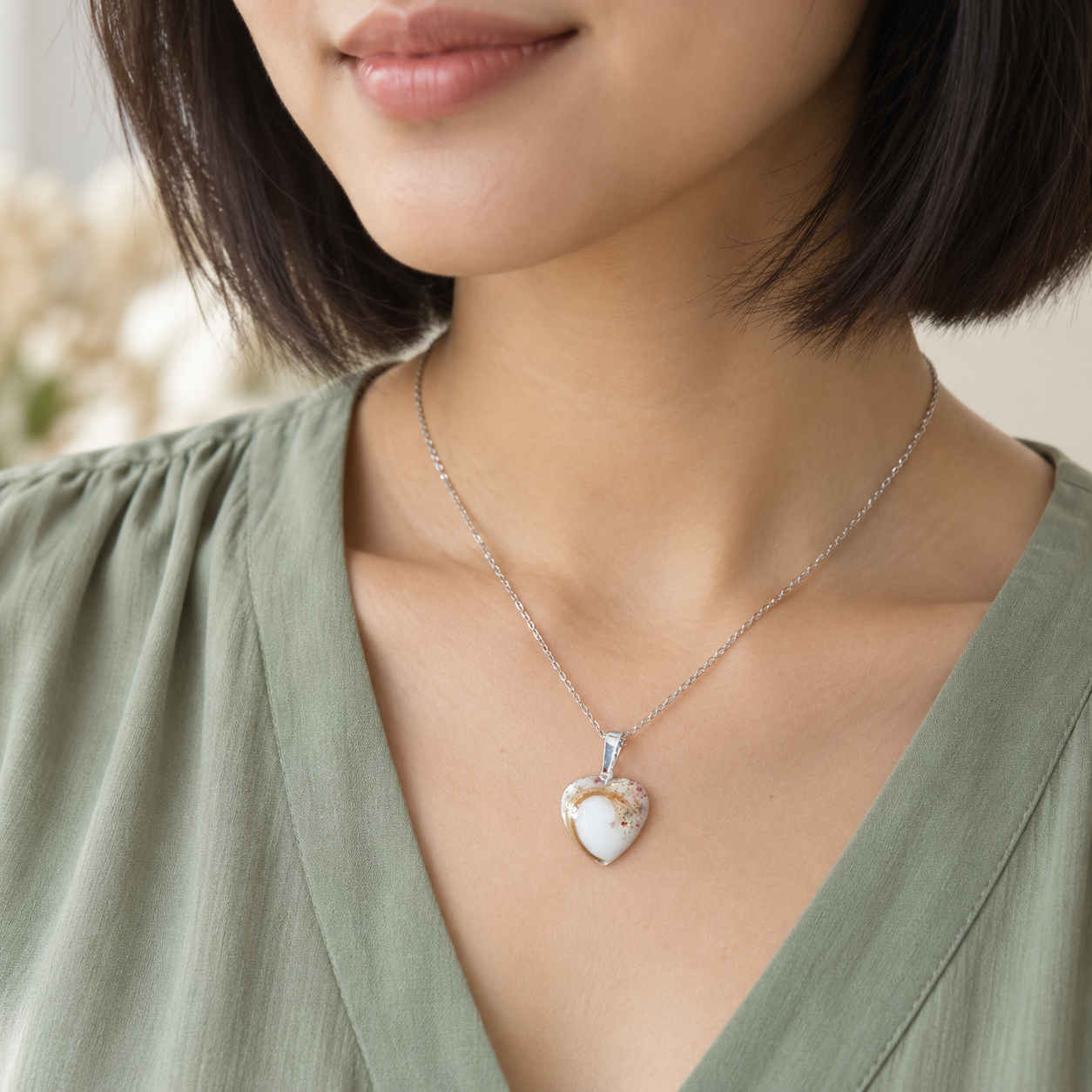 Pendentif Cœur - Arbre penché