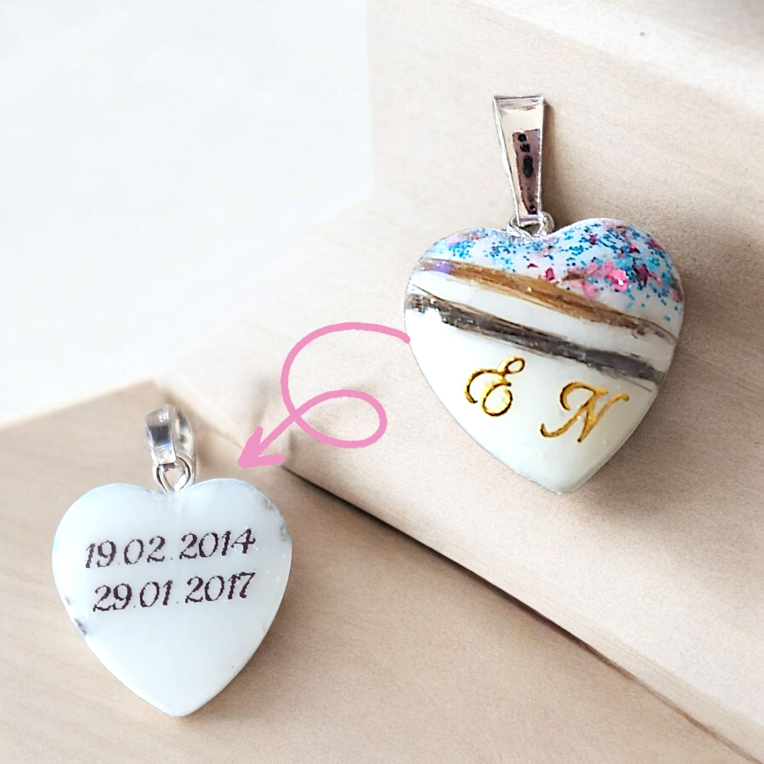 Pendentif Cœur - Cheveux naturels