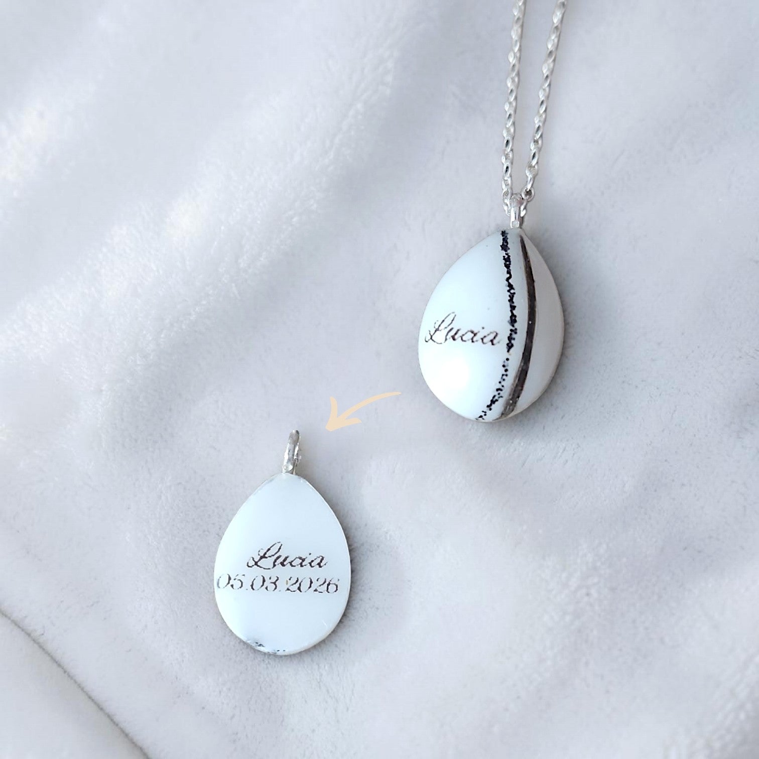 Pendentif Goutte - Cheveux naturels