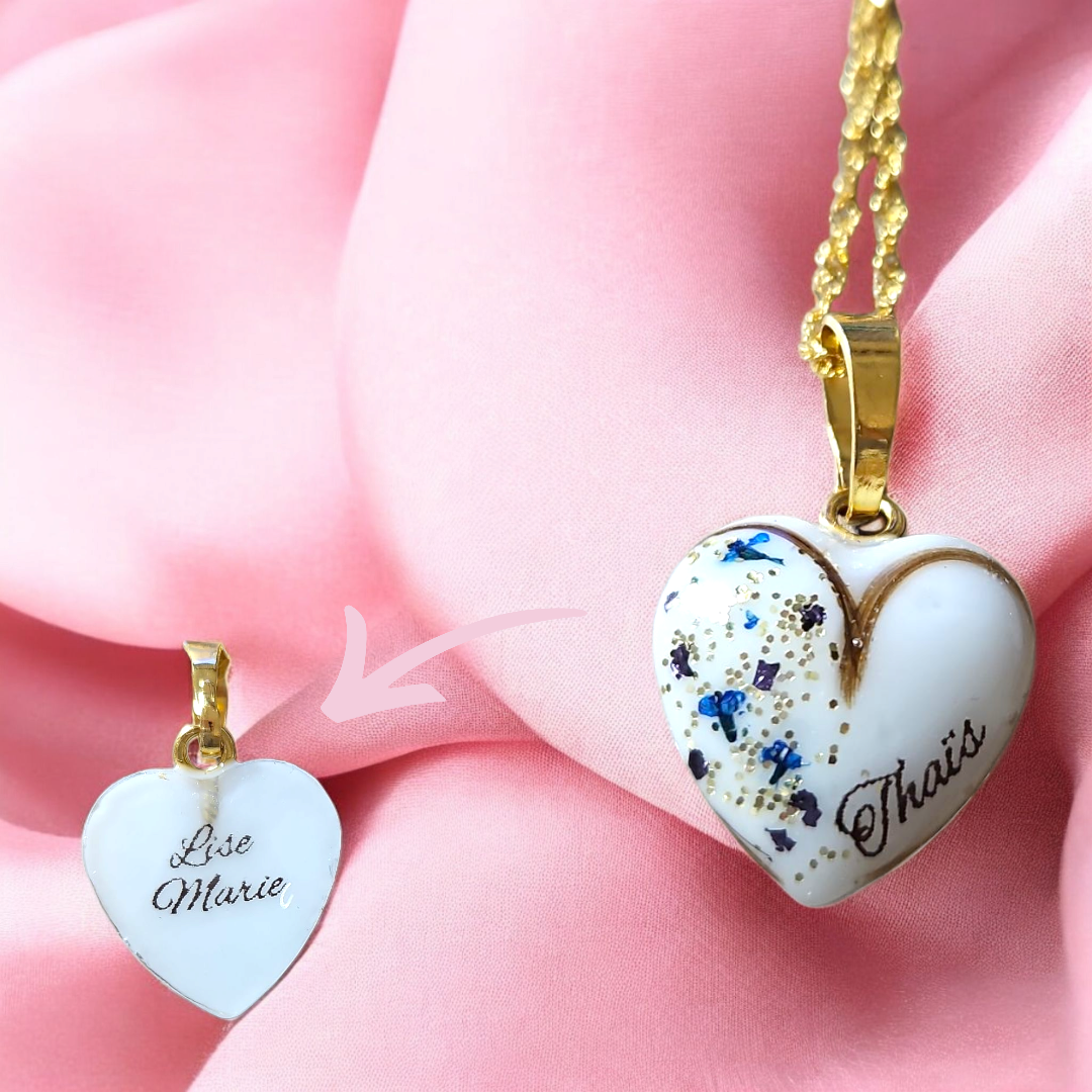 Pendentif Cœur - Cheveux en cœur