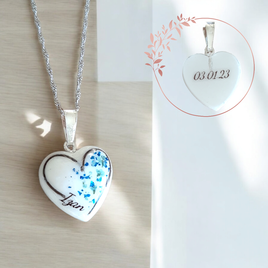 Pendentif Cœur - Cheveux en cœur