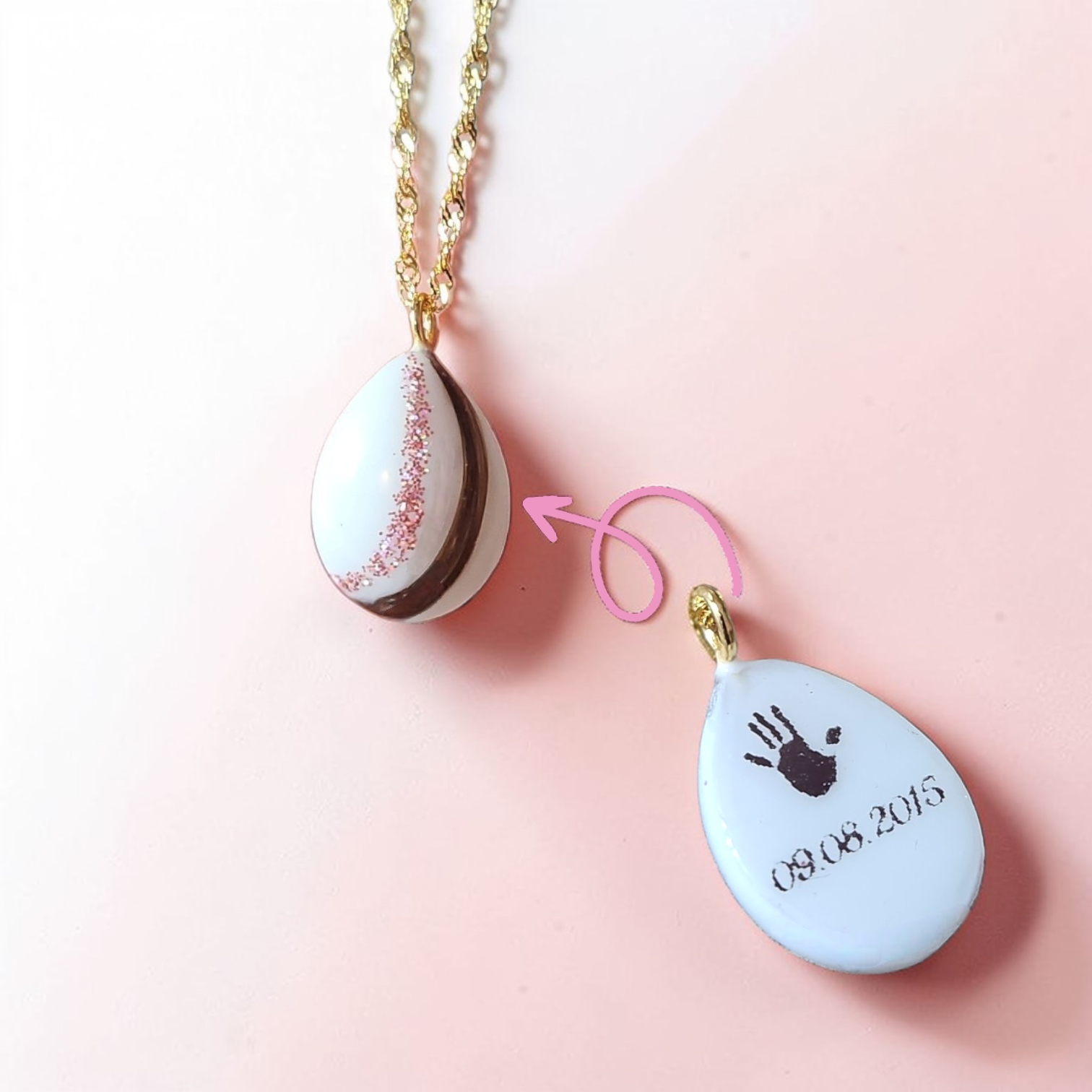 Pendentif Goutte - Cheveux naturels