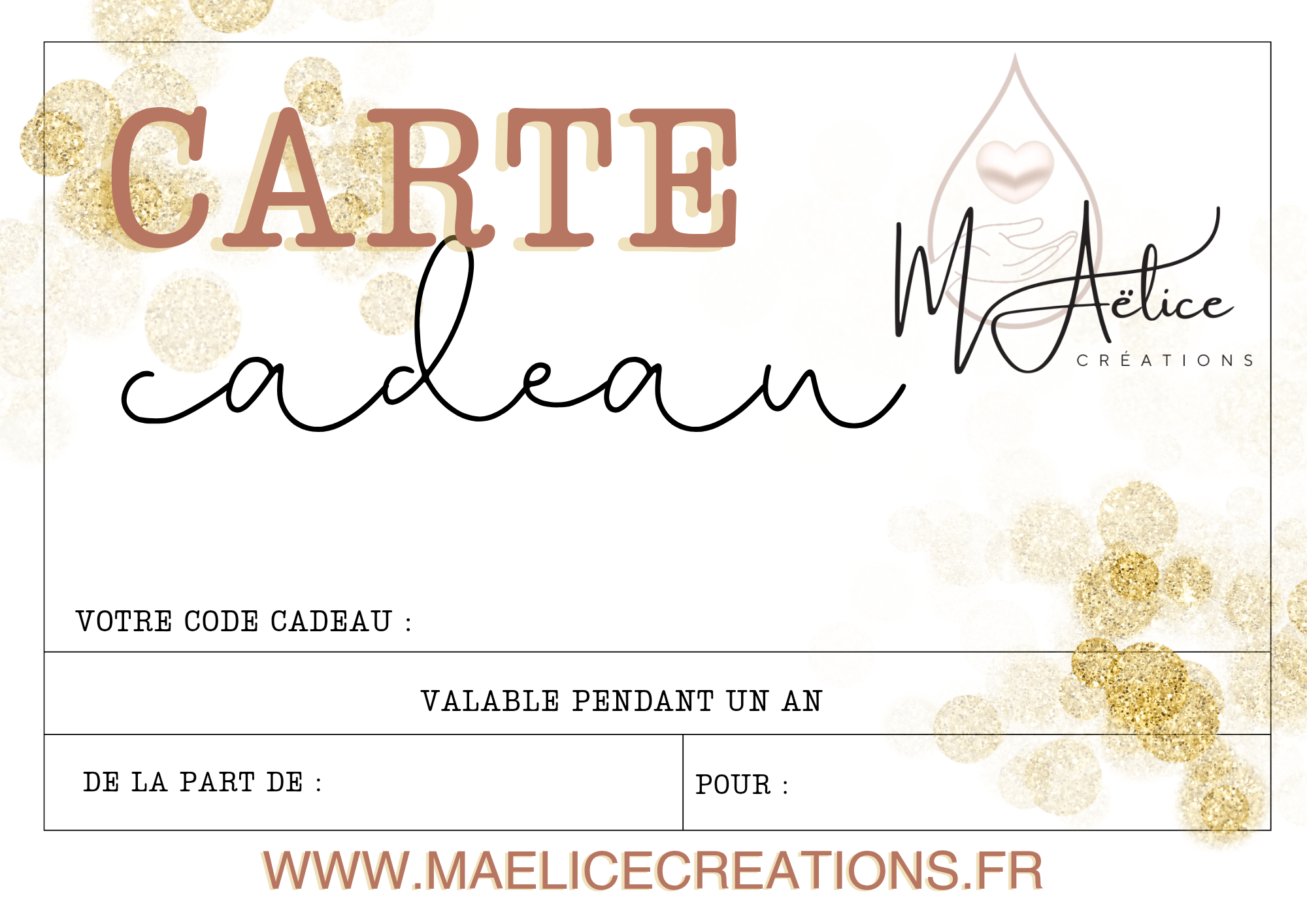 Carte cadeau MAëlice Créations