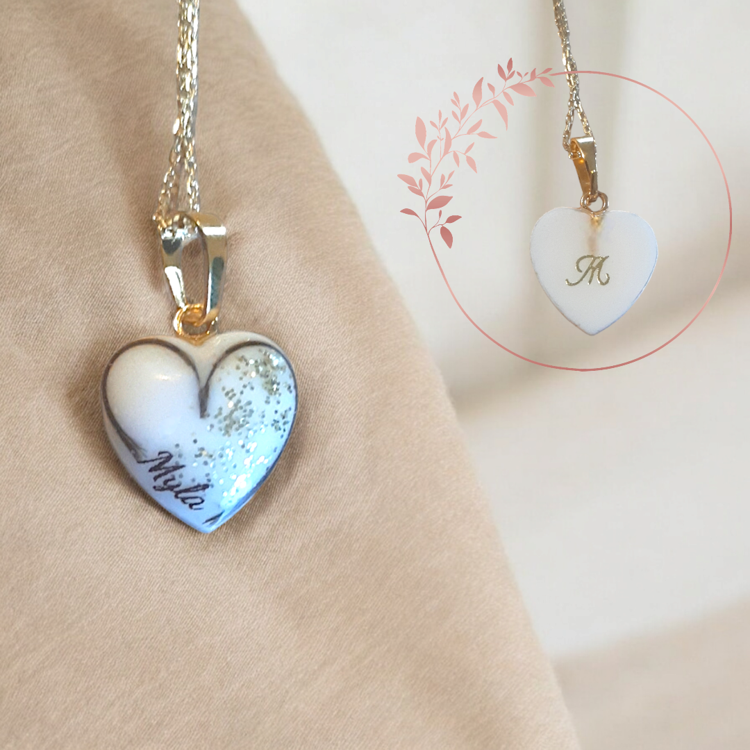 Pendentif Cœur - Cheveux en cœur