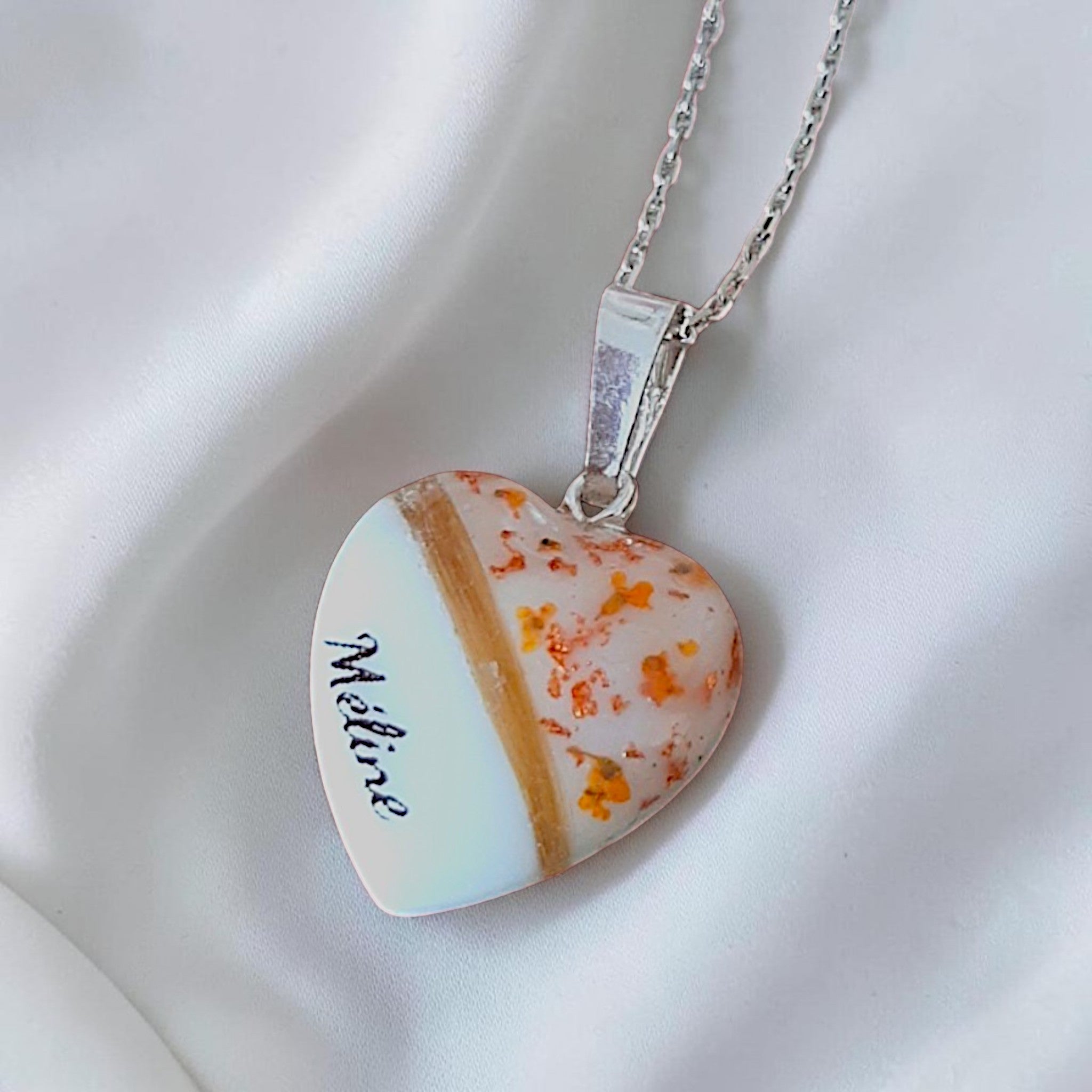 Pendentif Cœur - Cheveux naturels