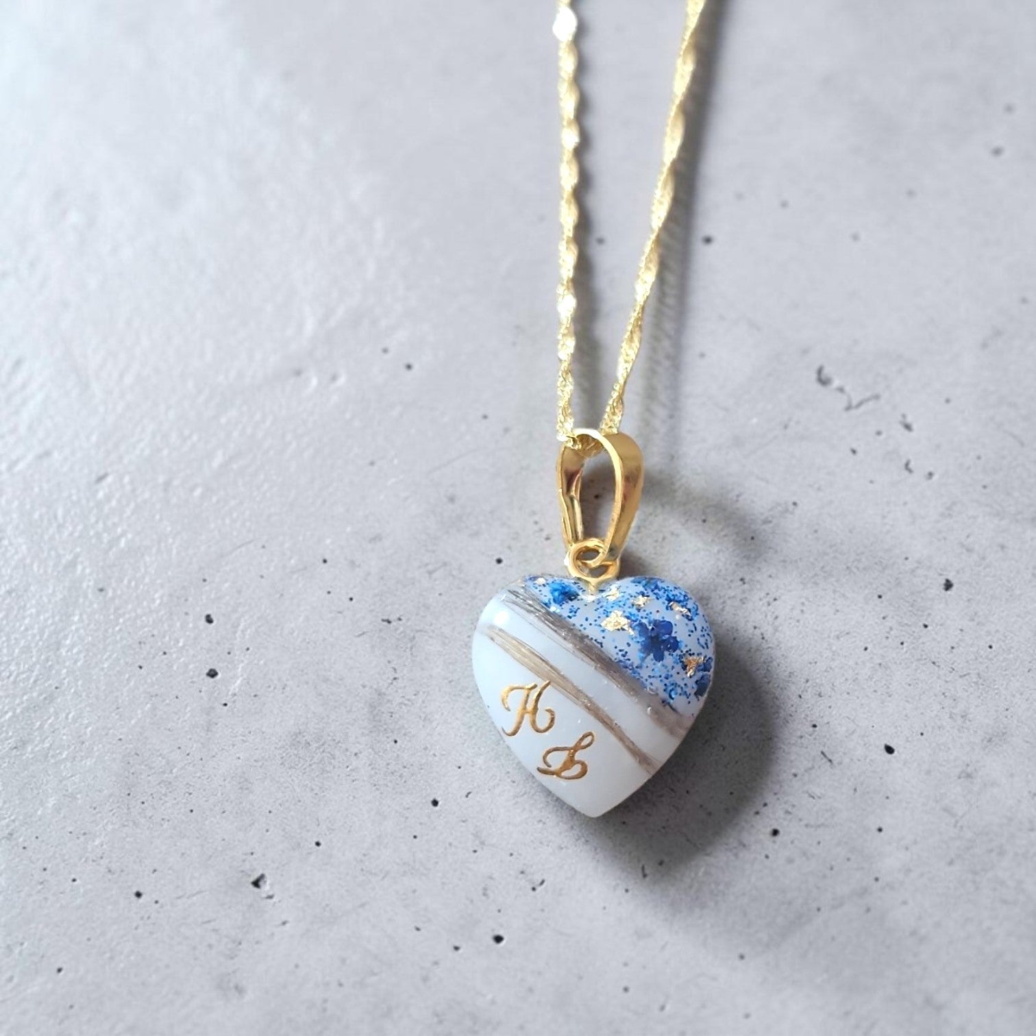 Pendentif Cœur - Cheveux naturels