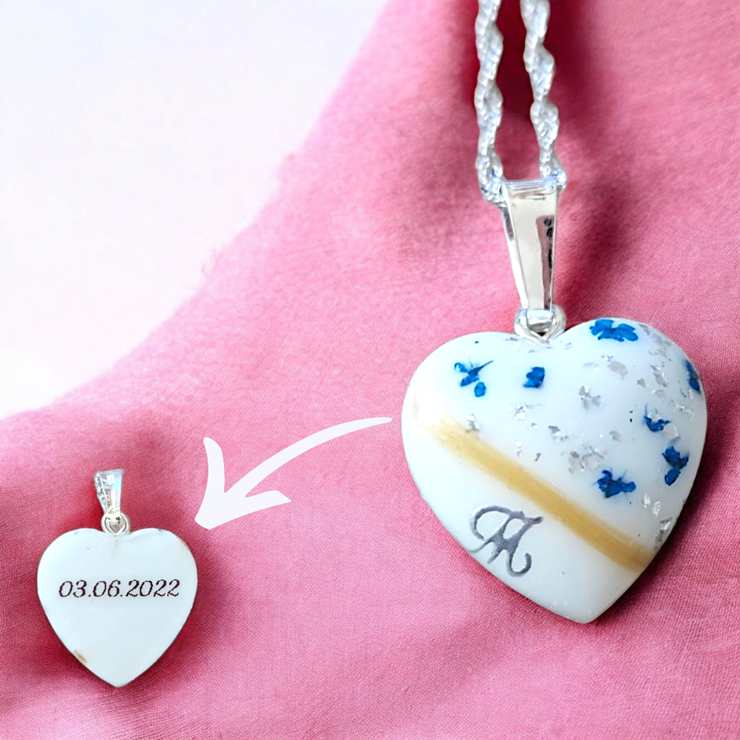 Pendentif Cœur - Cheveux naturels