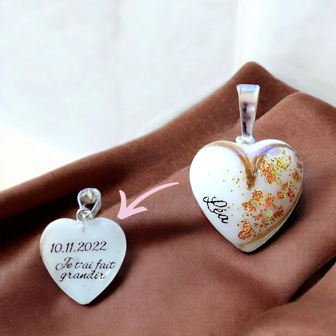 Pendentif Cœur - Cheveux en cœur