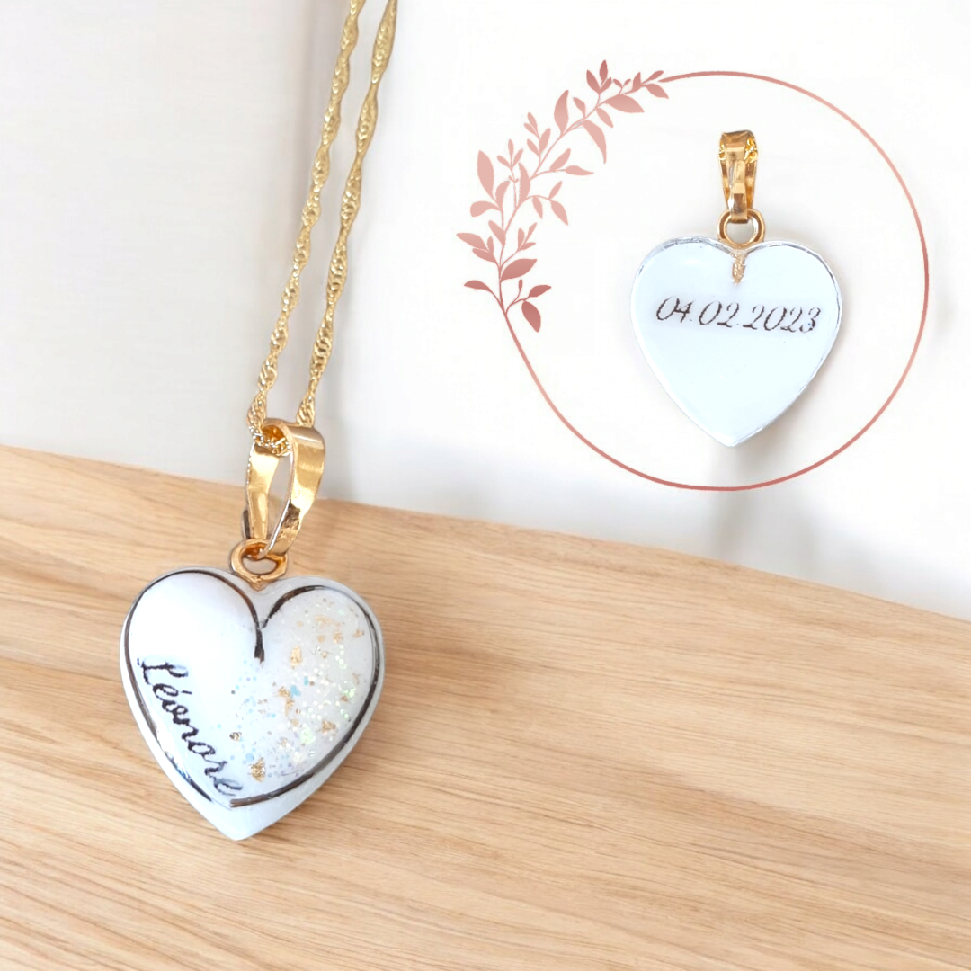Pendentif Cœur - Cheveux en cœur