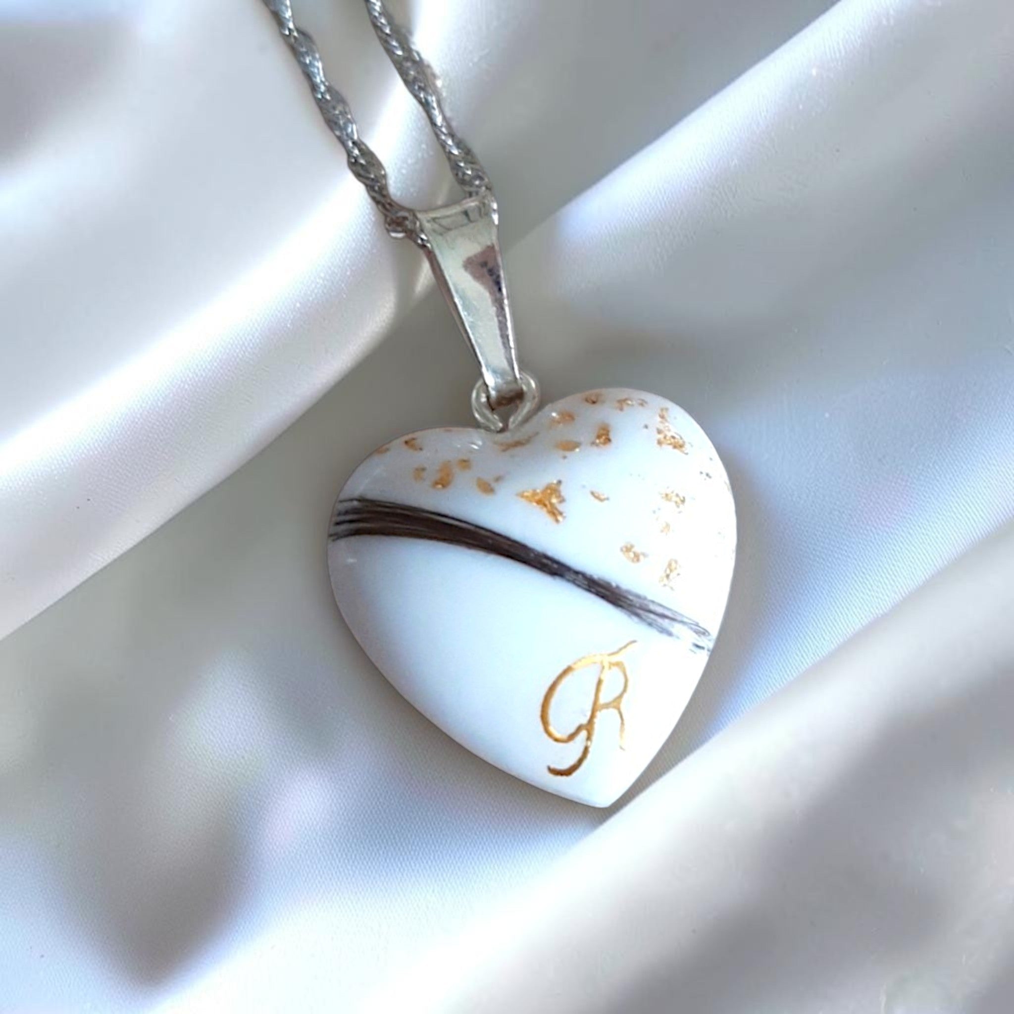 Pendentif Cœur - Cheveux naturels