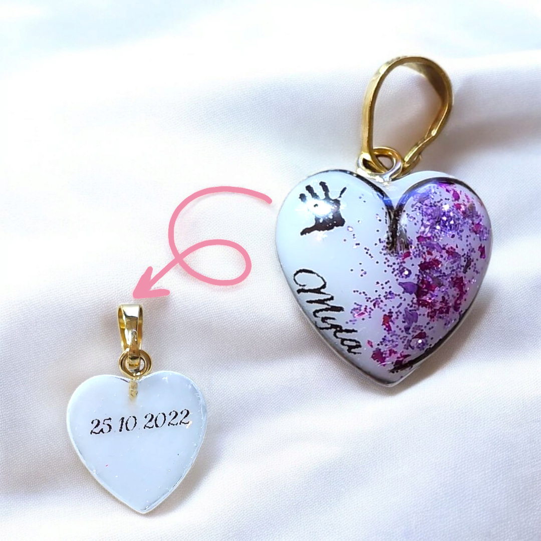Pendentif Cœur - Cheveux en cœur
