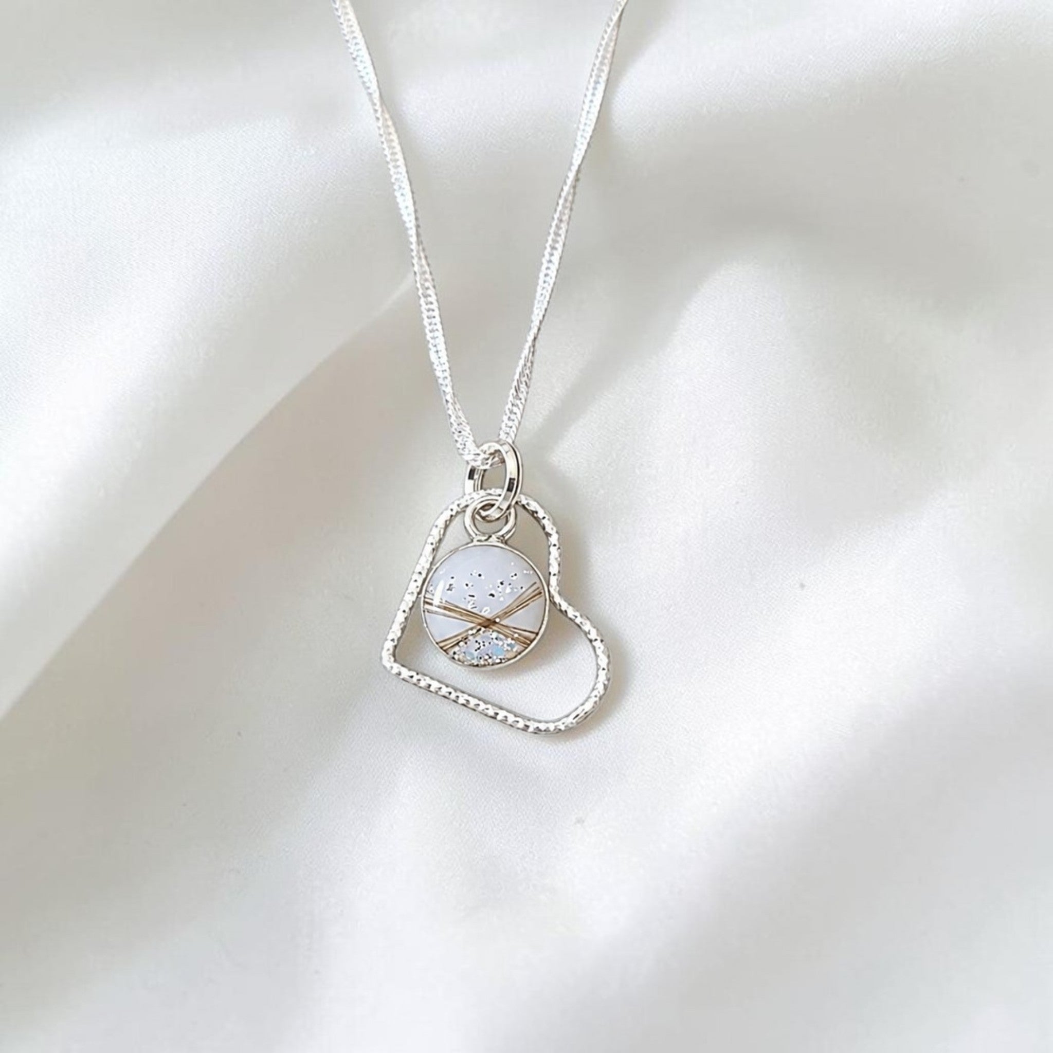 Pendentif coeur diamanté