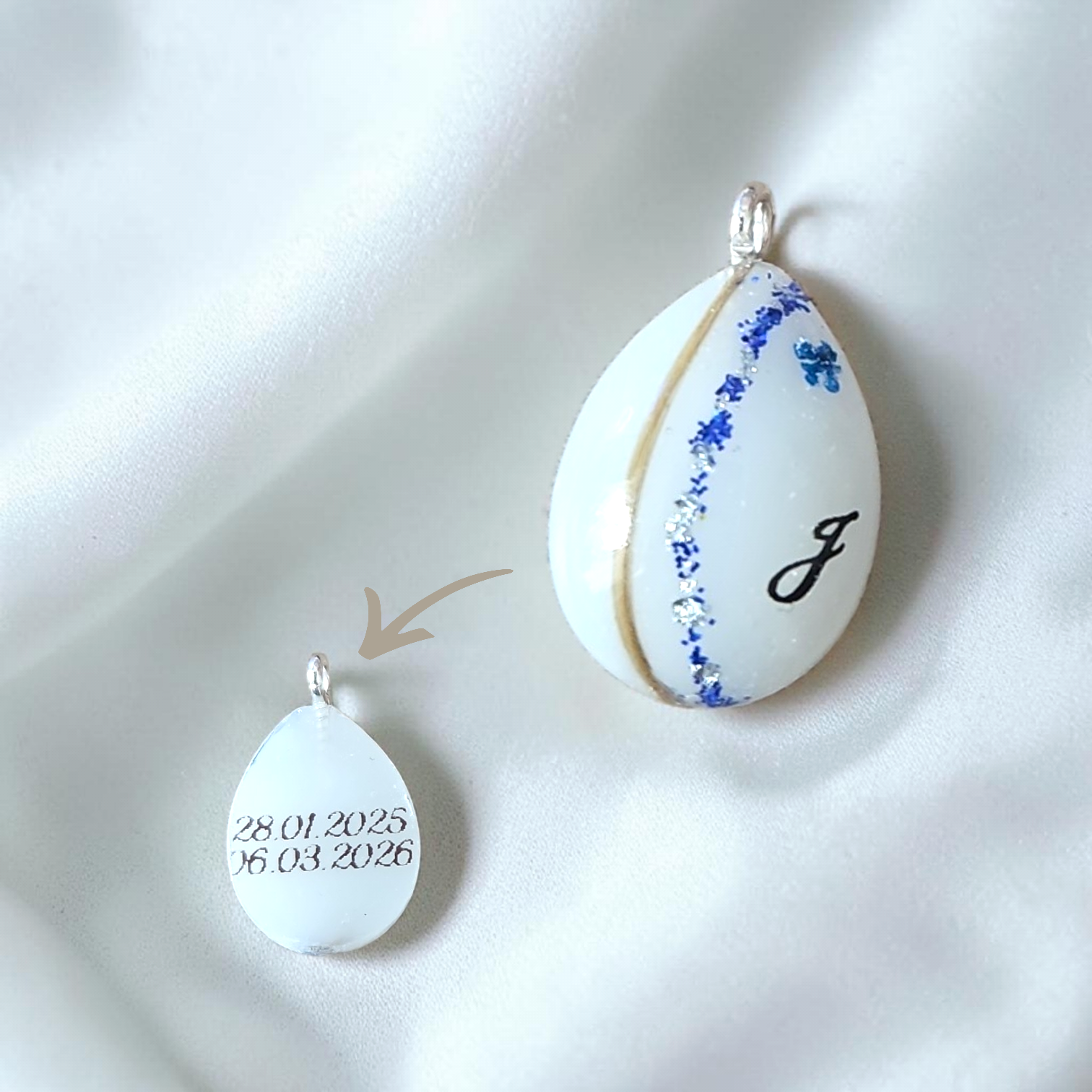 Pendentif Goutte - Cheveux naturels