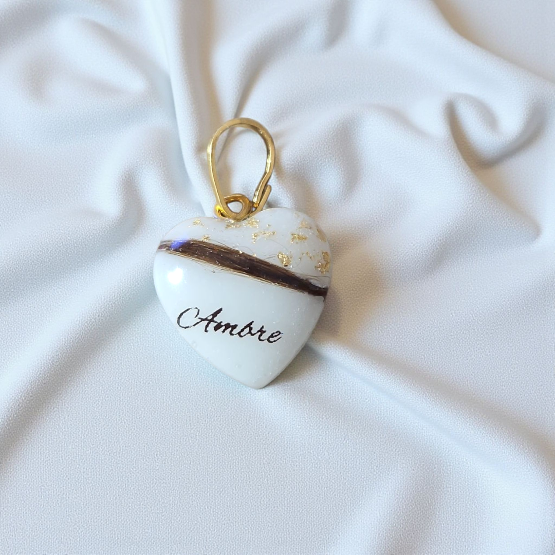 Pendentif Cœur - Cheveux naturels