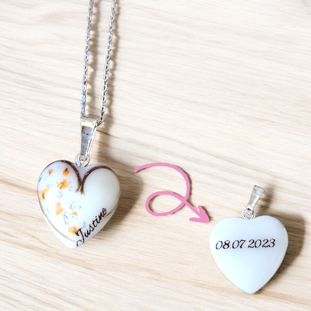 Pendentif Cœur - Cheveux en cœur